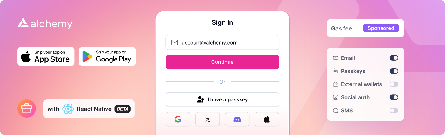 alchemy account ui overview